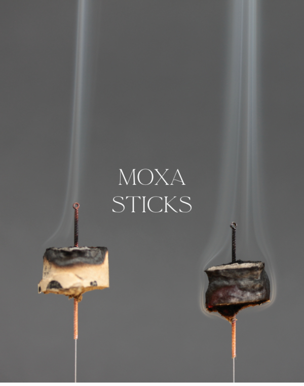 Moxa Sticks burning in a traditional chinese moxabustion session