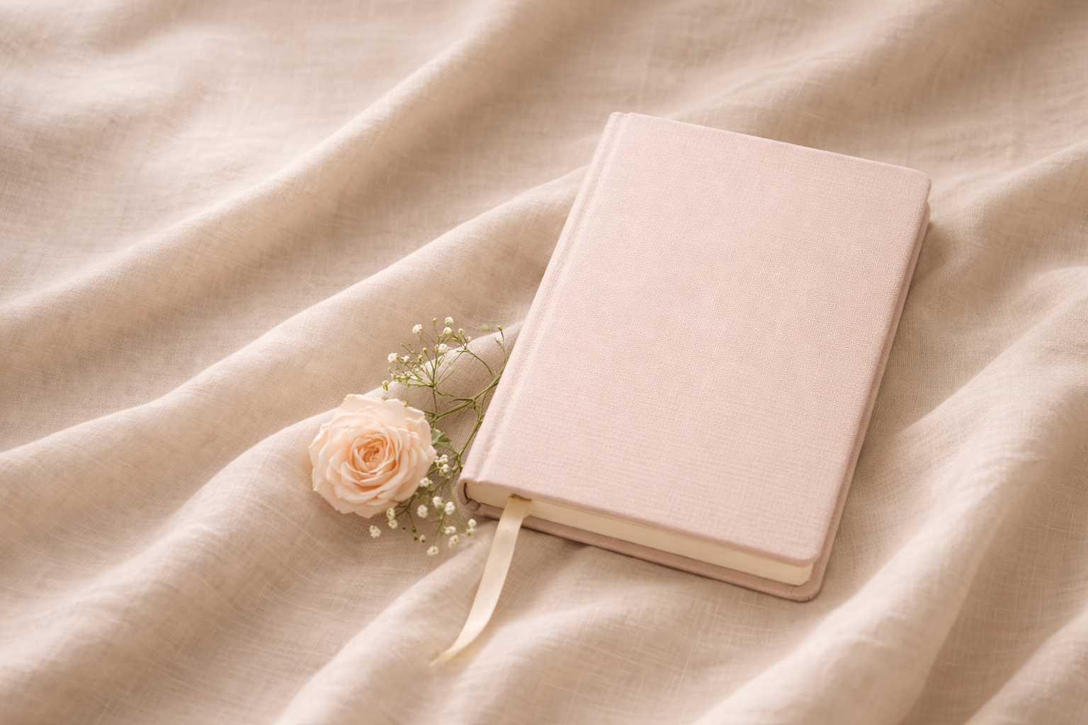 Warm neutral linen texture in soft natural light