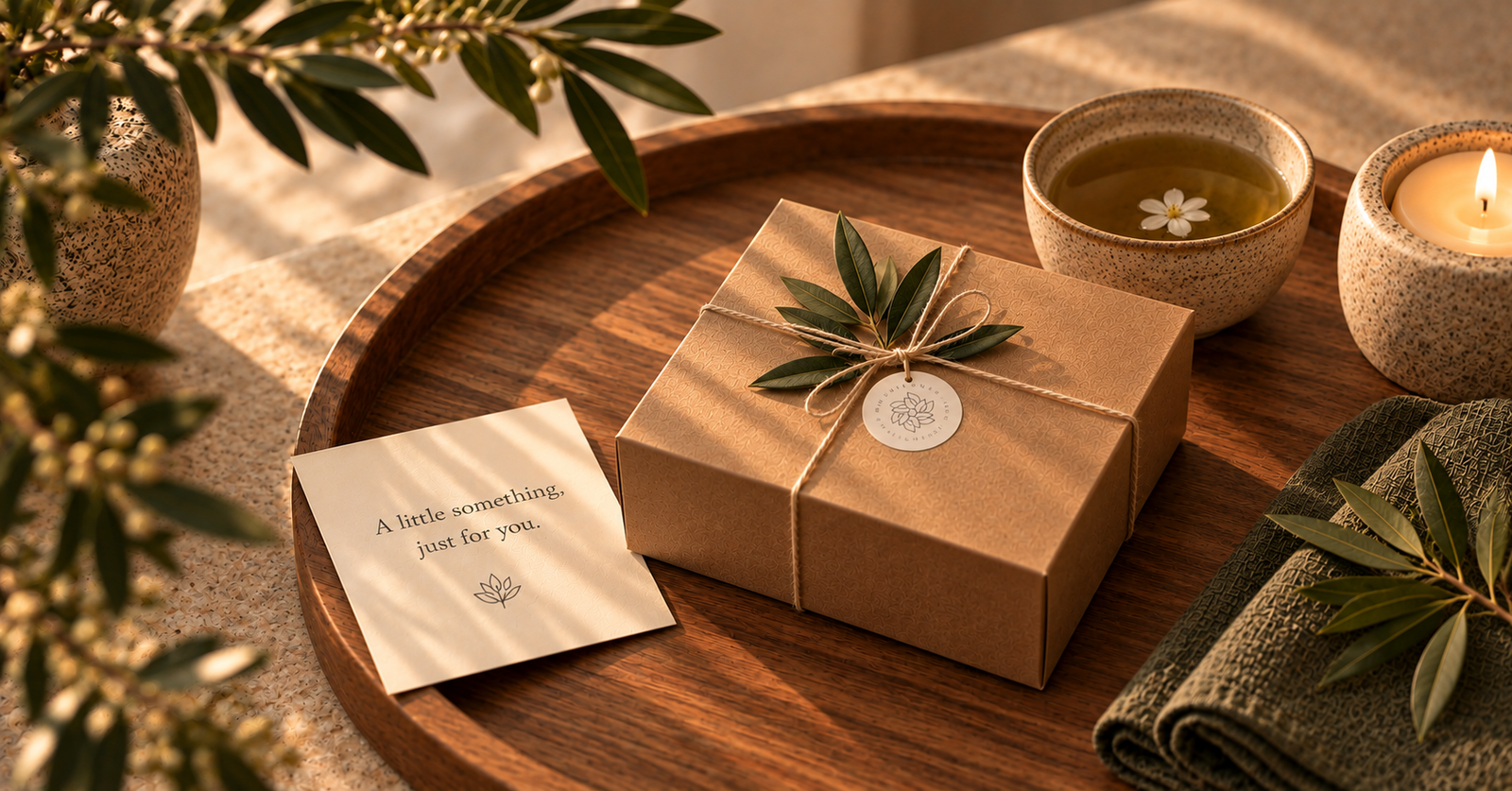 Complimentary gift presented for a Bespoke Yoga Experience at Orenna Wellness in Inverness