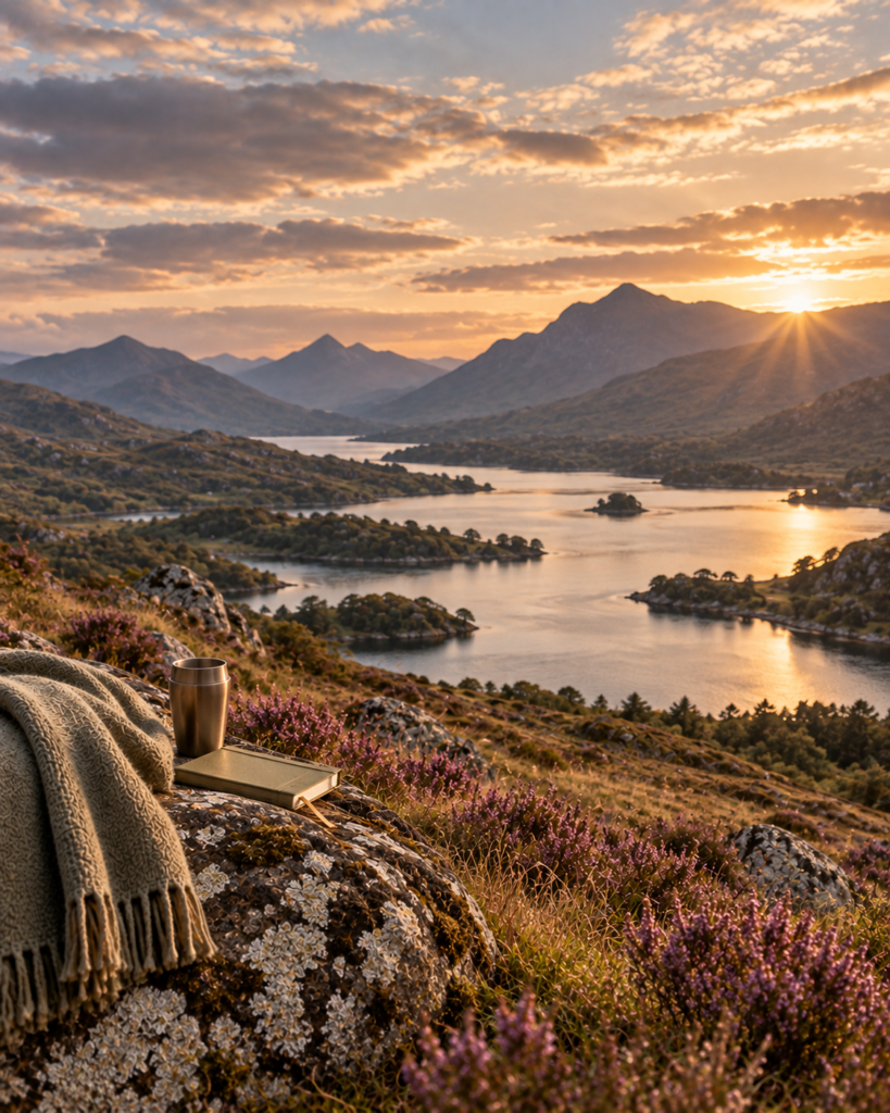 Scottish Highlands landscape reflecting nature, stillness and the Orenna Wellness experience