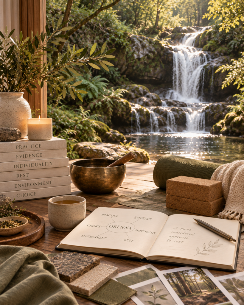 Orenna Wellness foundations bringing together yoga, evidence, individual choice and restorative practice
