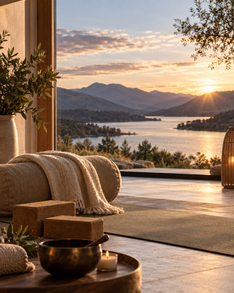 Luxury private yoga and restorative practice in the Scottish Highlands