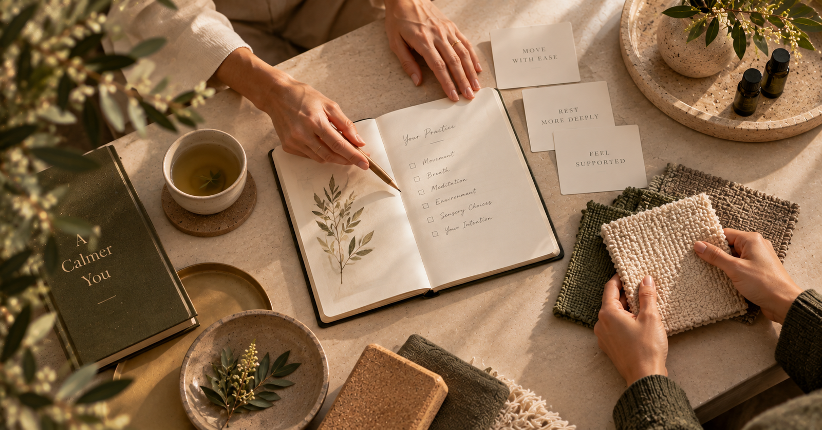 Bespoke yoga consultation at Orenna Wellness with personalised practice and sensory choices